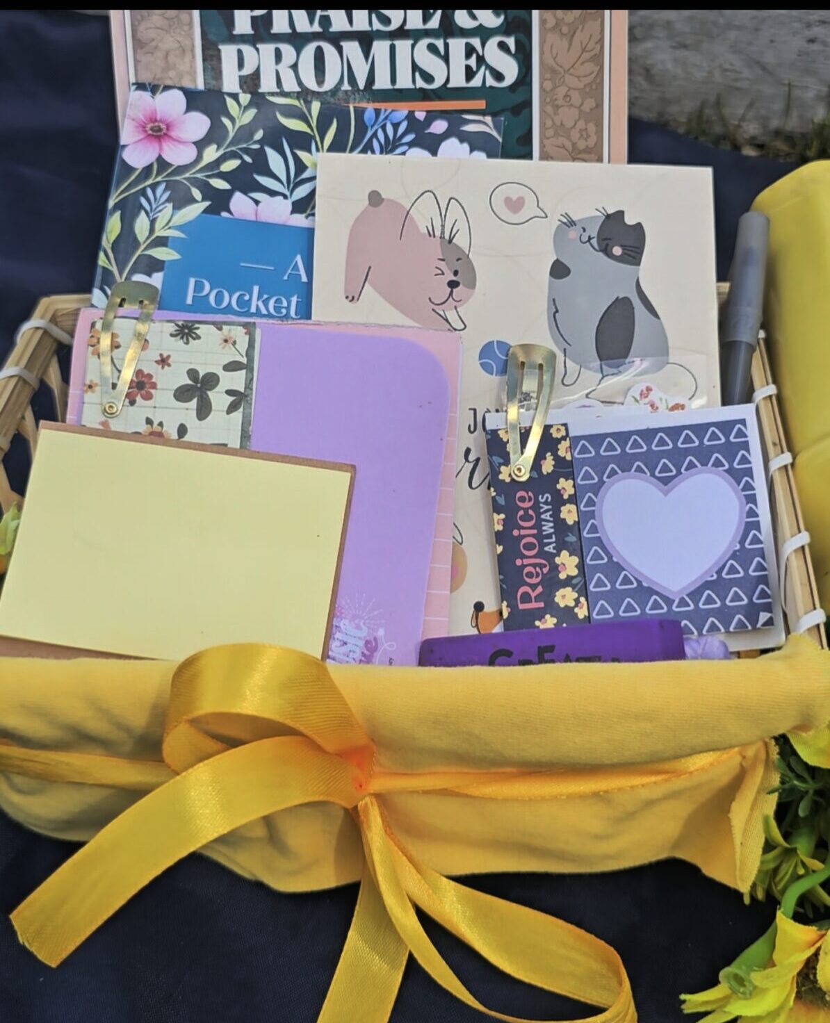 promises and prayers basket